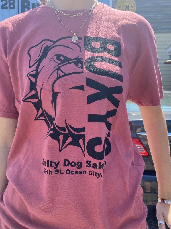Buxy's Salty Dog Saloon Tshirt with bulldog design